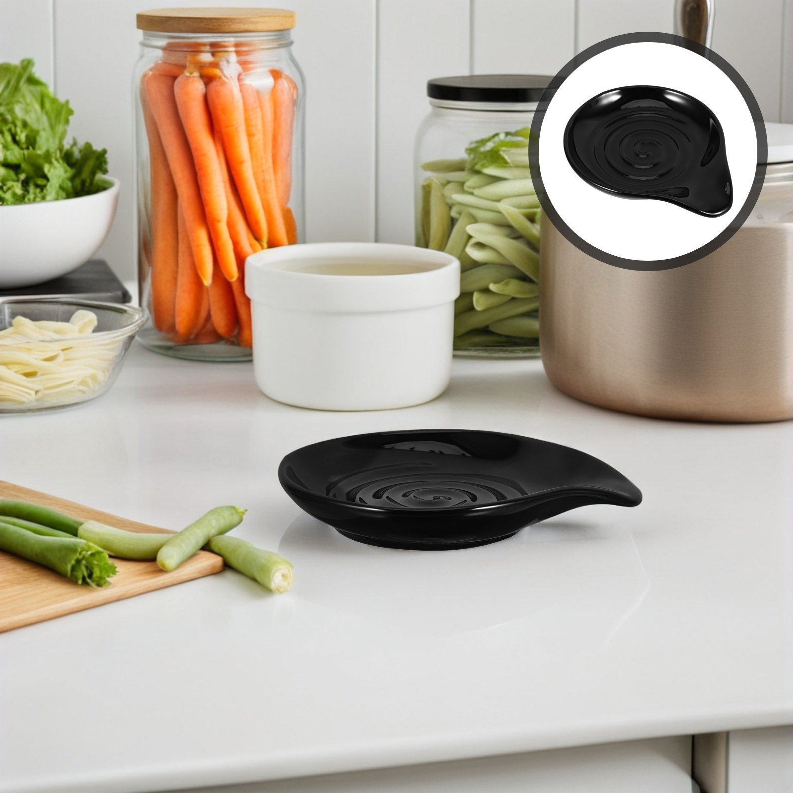 Kitchen Gadgets Gold - Keramische lepelhouder voor op het aanrecht,