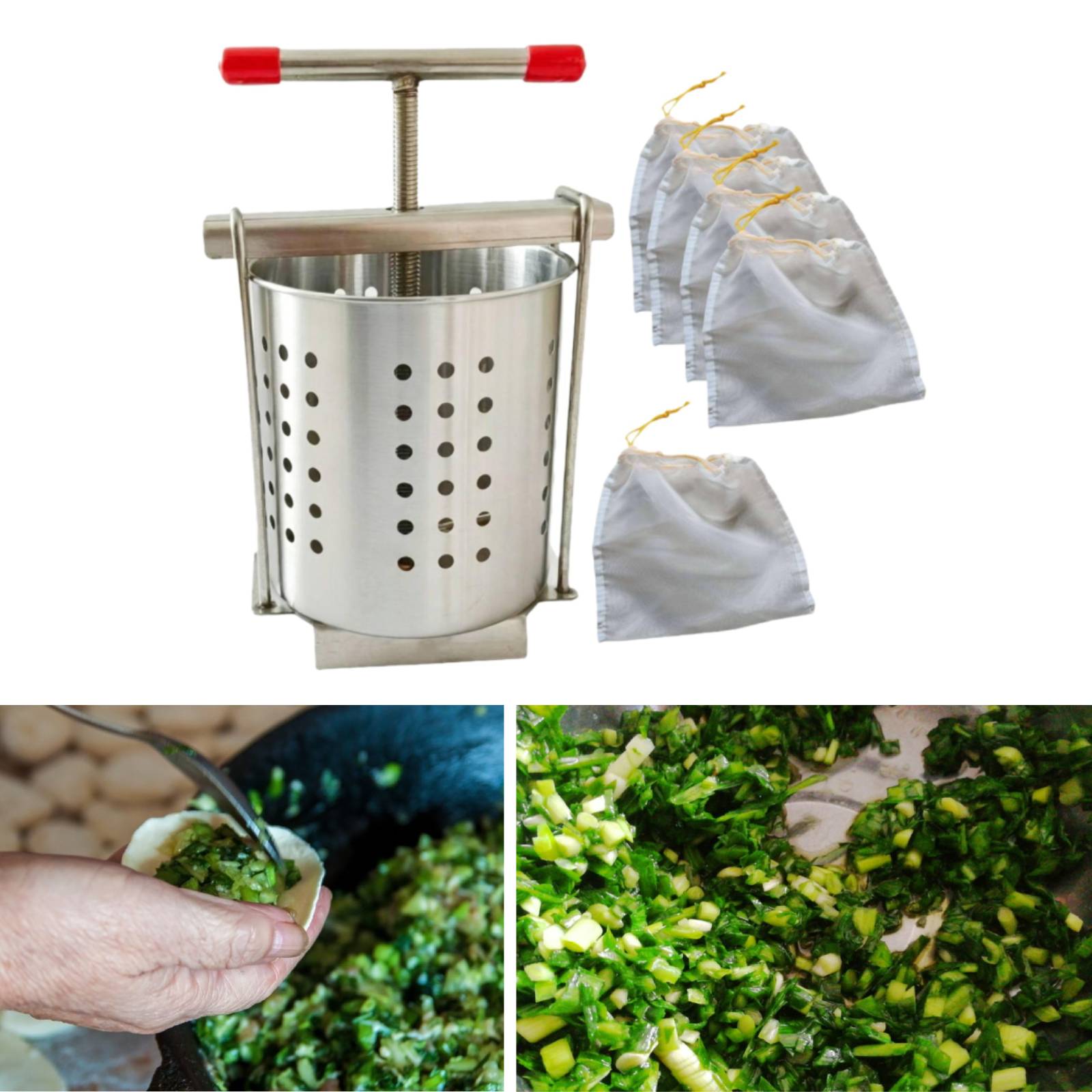 Kitchen Gadgets Dumpling Maker - Handmatige sapcentrifuge van roestvrij staal, huishoudelijke