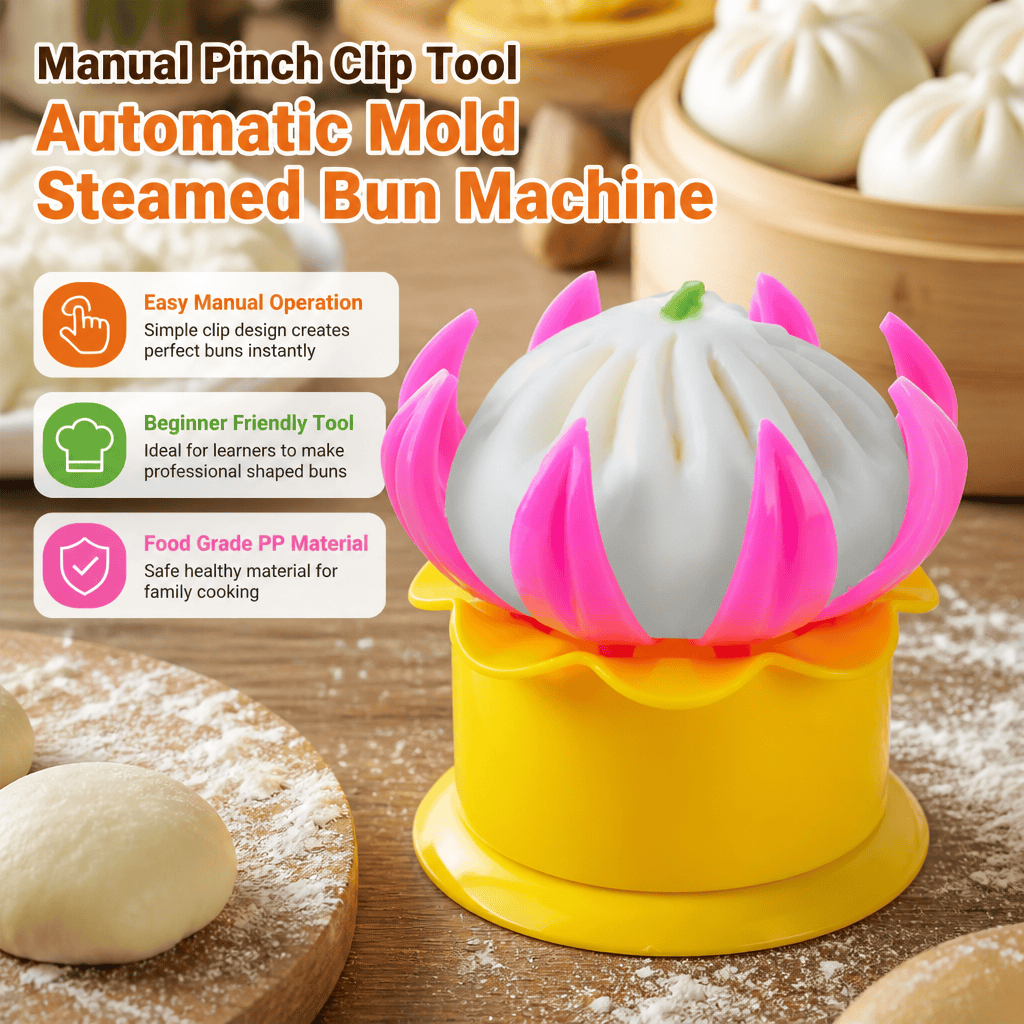 Kitchen Gadgets Dumpling Maker - Handmatige stoombroodjesvormer, doe-het-zelf dumpling-tool, keukenhulp, beginnersvriendelijk,