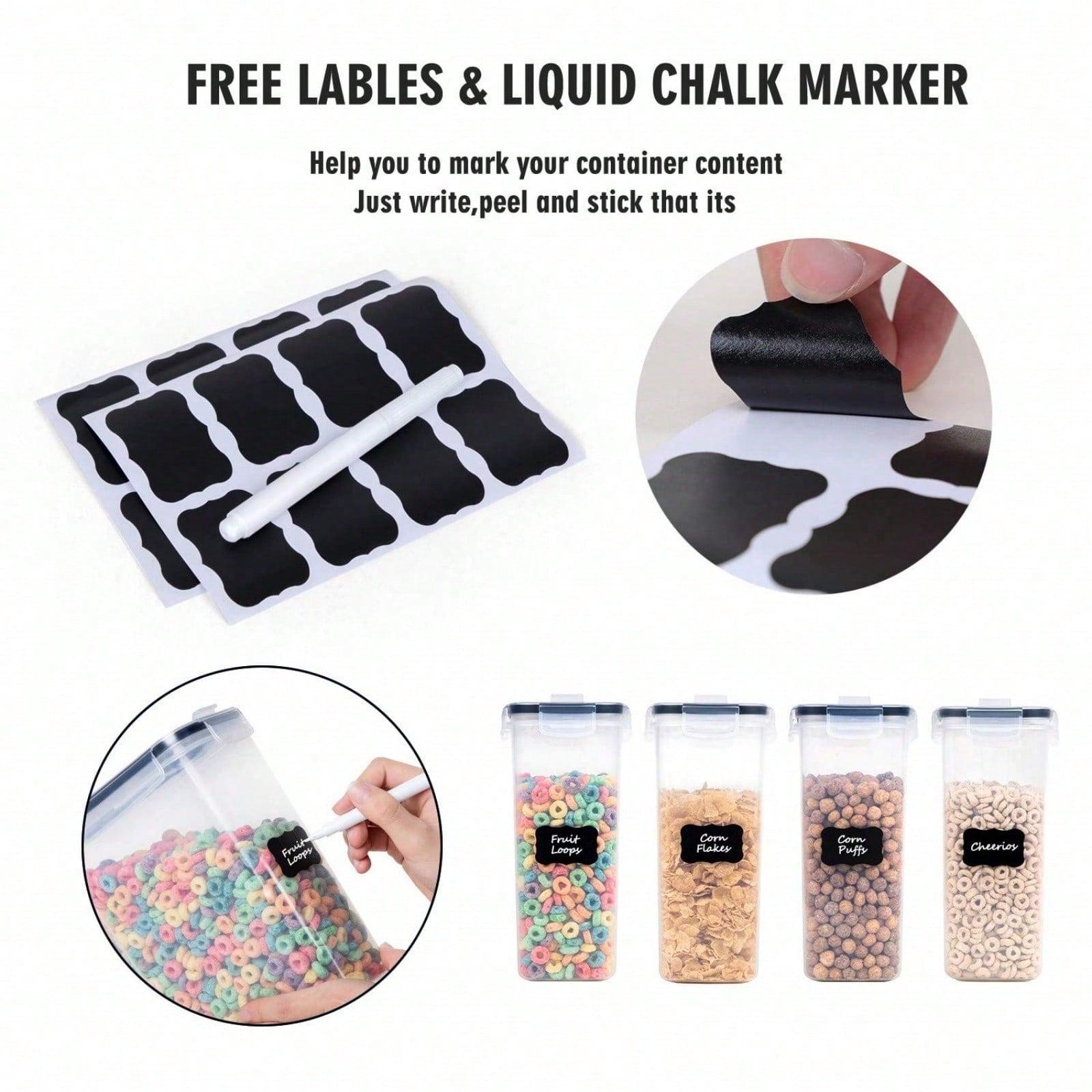 4-delige set luchtdichte bewaa - Kitchen Gadgets Organizer recensie en prijs