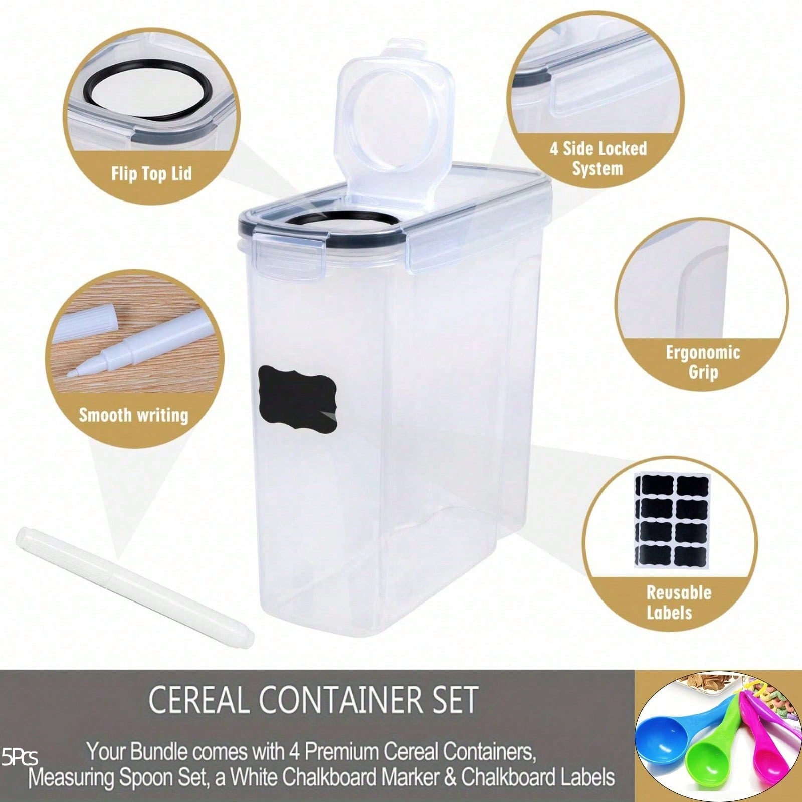 4-delige set luchtdichte bewaa - Kitchen Gadgets Organizer recensie en prijs