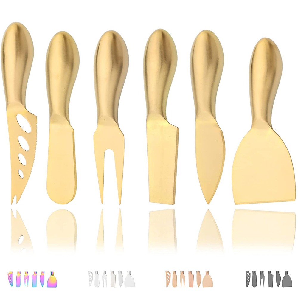 6 Stuks Matte Goud Mini Mes Vo - Kitchen Gadgets Gold recensie en prijs