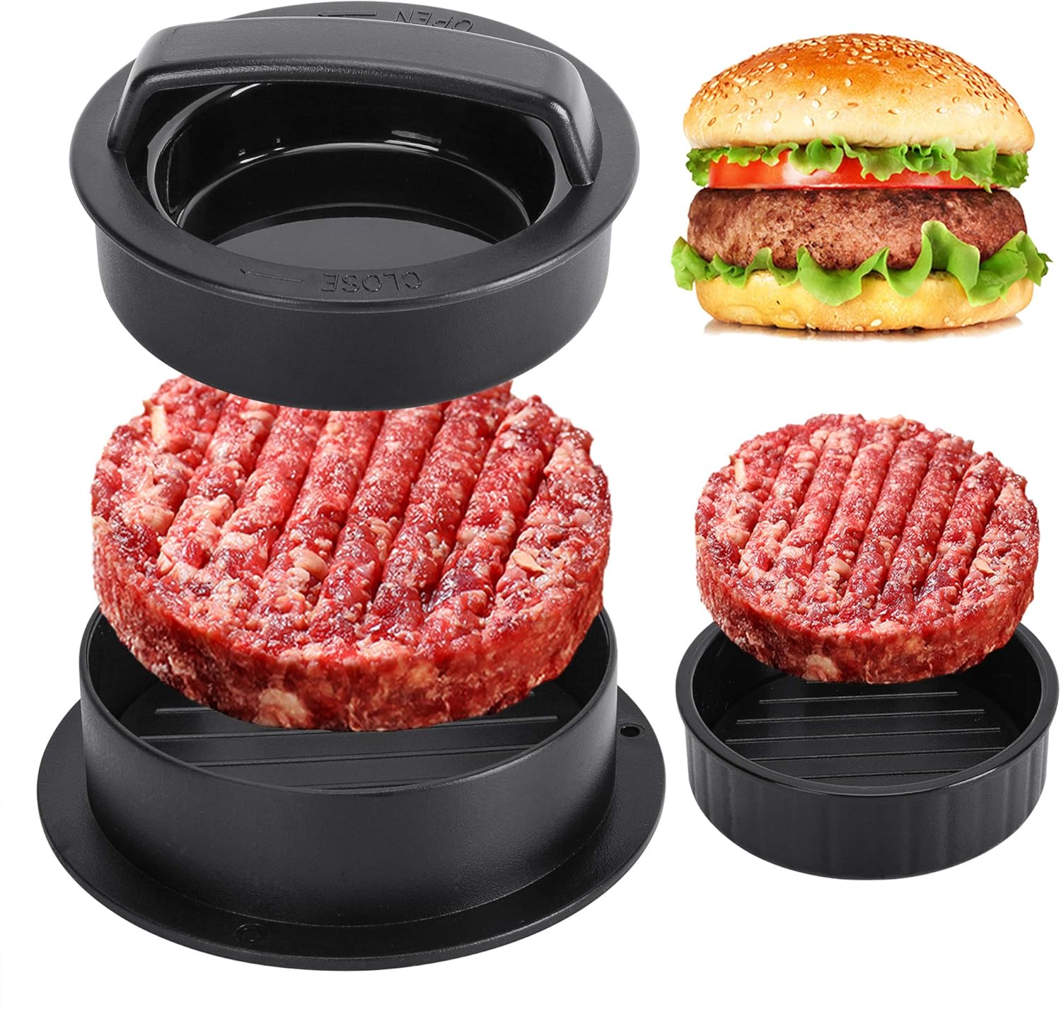 Ronde Hamburger Burgerpers Run - Kitchen Helper Gadgets recensie en prijs