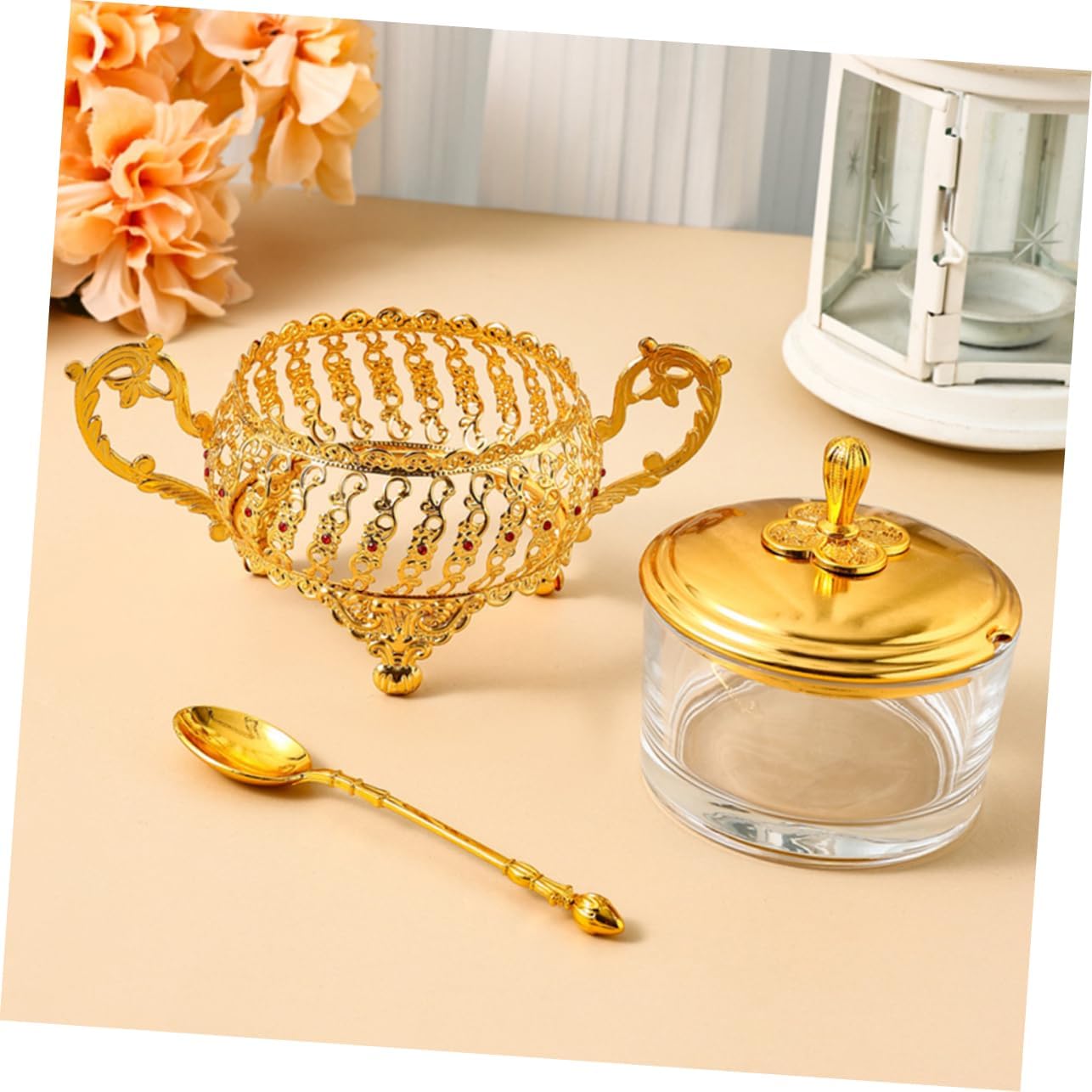 Suikerpot met deksel en lepel  - Kitchen Gadgets Gold recensie en prijs