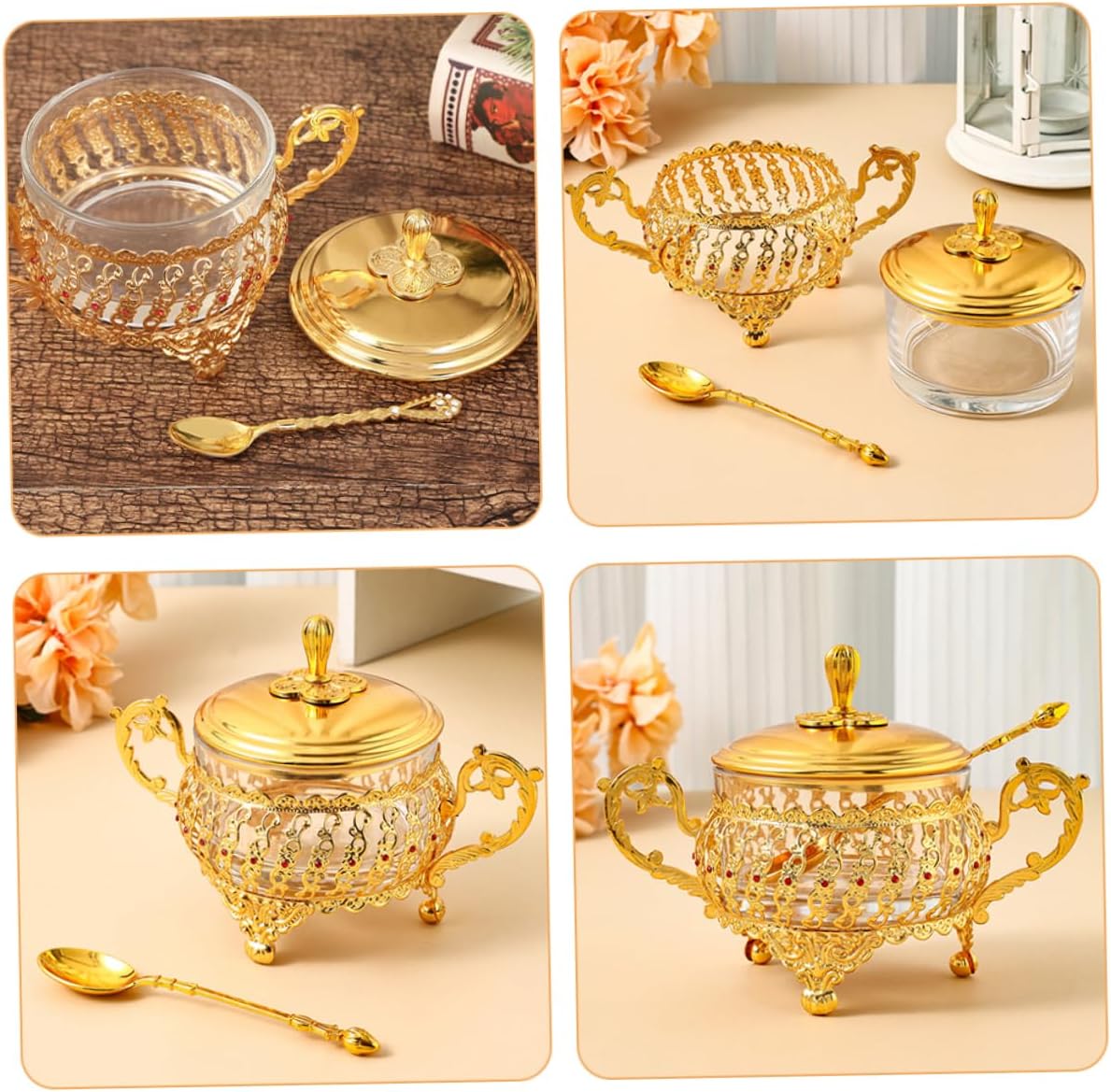Suikerpot met deksel en lepel  - Kitchen Gadgets Gold recensie en prijs